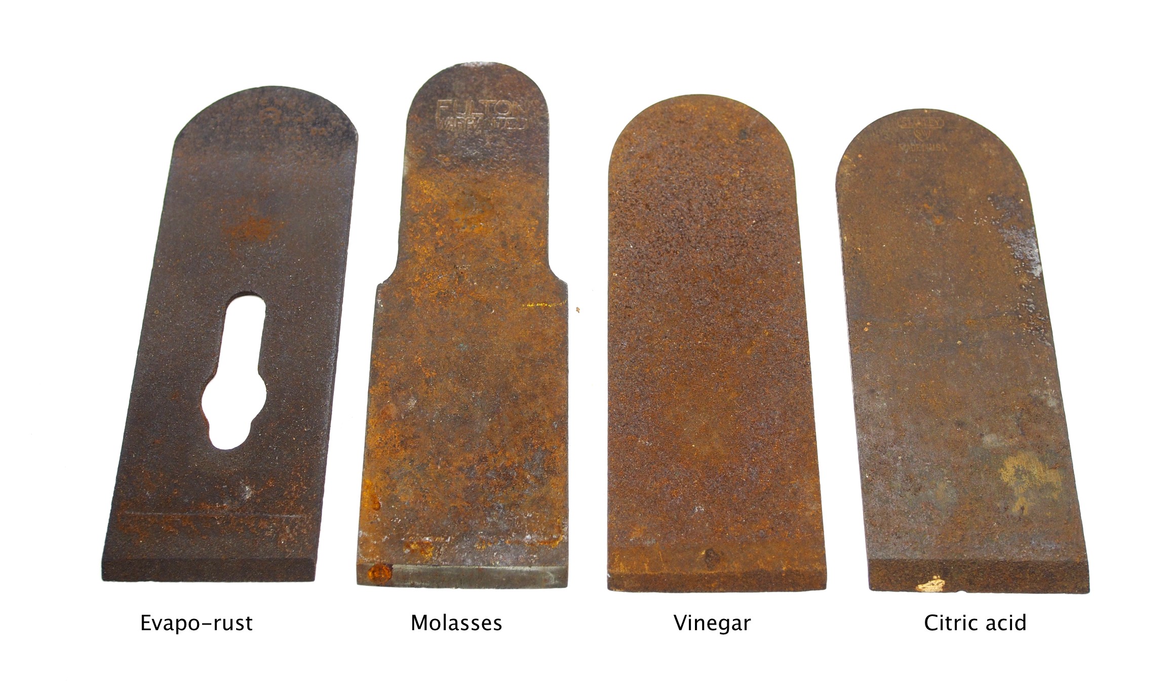 Evapo-Rust vs Fast Etch in side by side rust removal comparison test. It's  closer than you think! 